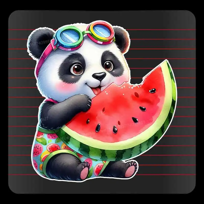 

Cute animals eat watermelon Car Sticker Vinyl Decal Waterproof Rear Window Motorcycle Camper Bumper Truck Laptop DecorationTM308