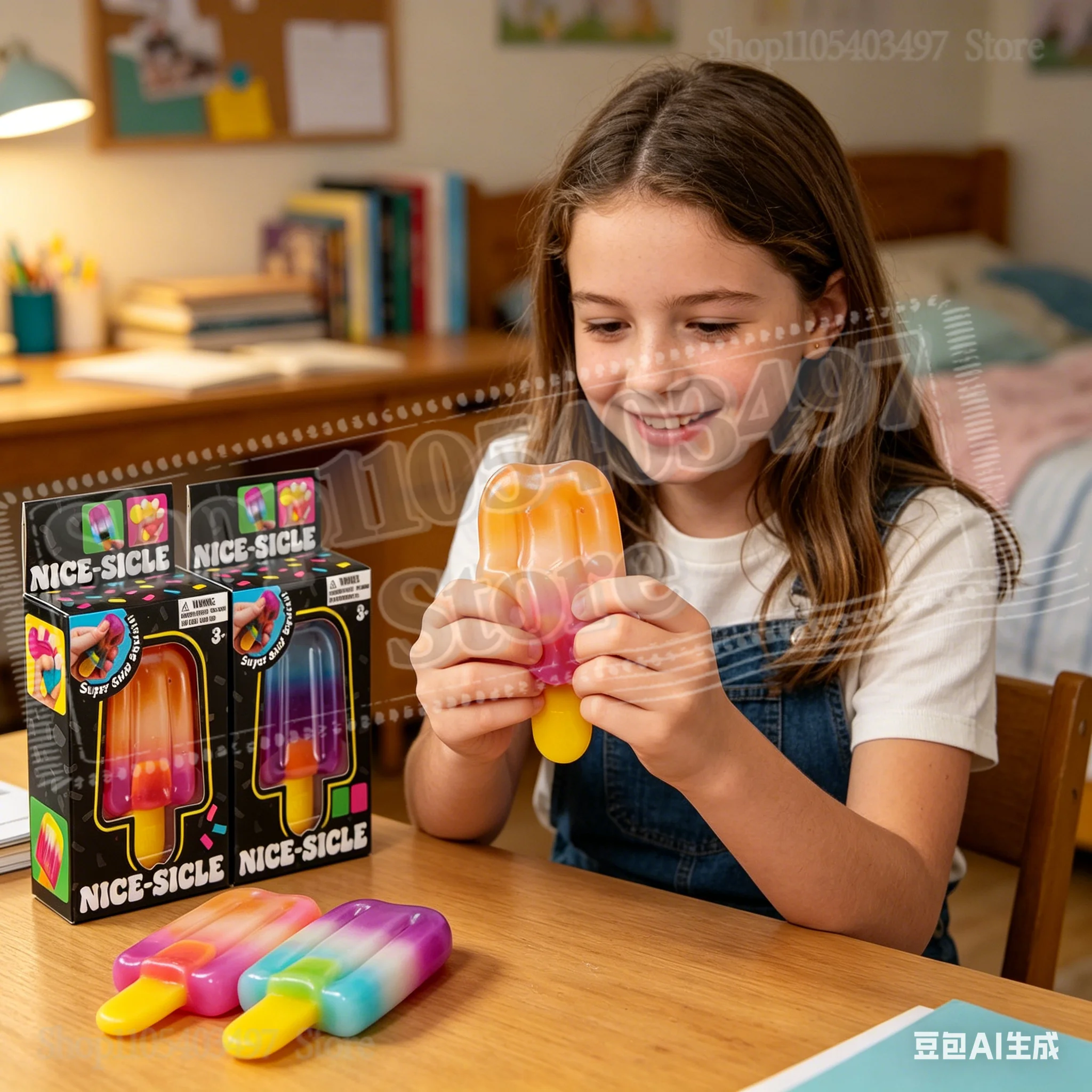 

2026 Schylling Nice Cube Sensory Nice-Sicle Stress Relief Squishy Cube Anti-Anxiety Squeeze Object For Focus ADHD Population