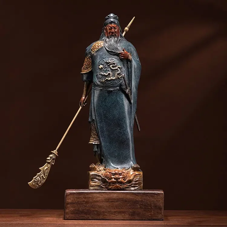 Brass feng shui products indoor Guan Yu Emperor God of Wealth, General Guan Gong statue