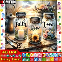 HOMFUN Fairy Dust AB 5D Diy Diamond Painting Cross Stitch