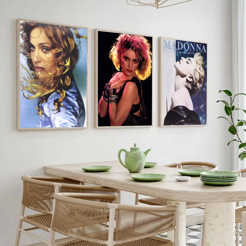 Madonna cantante Poster Kraft Club Bar Paper Vintage Poster Wall Art Painting Bedroom Study Stickers