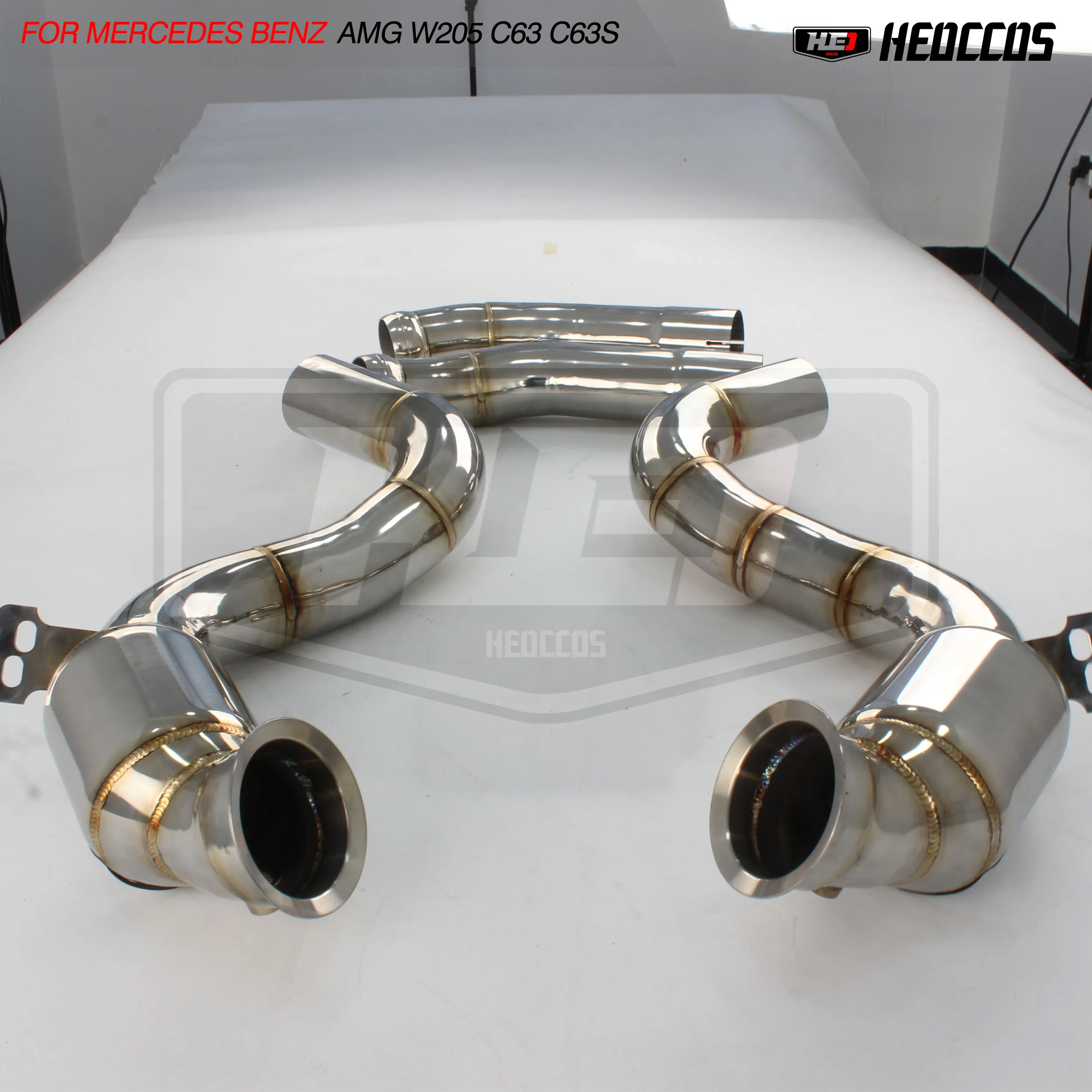 HEO performance upgrade For Mercedes Benz AMG W205 C63 C63S downpipe exhaust SS304 exhaust