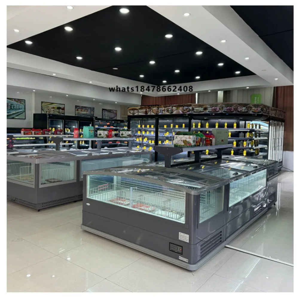 Supermarket Commercial Refrigeration Equipment Frozen Food Horizontal Freezer/island Freezer/chest Freezer for Sale