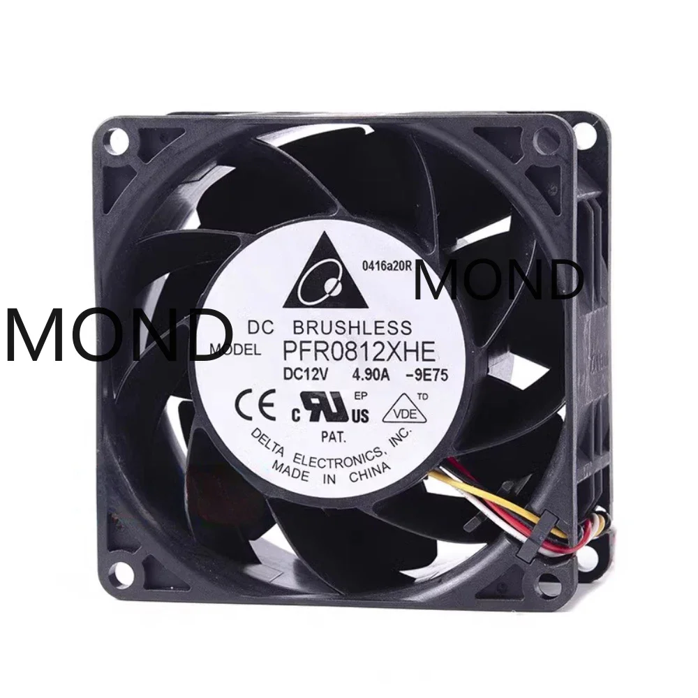 Delta PFR0812XHE Server Cooling Fan High Flow Car Booster Violent Fan Radiator Cooler PWM 13800RPM 12V 4.90A  8CM 8038