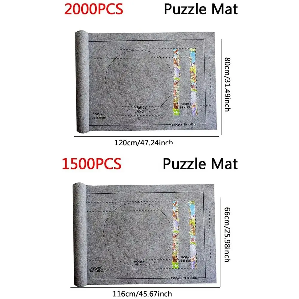 Portable Game Accessories Jigsaw Storage Mat Roll Up Travel Storage Bag Puzzles Pad Felt Mat Game For