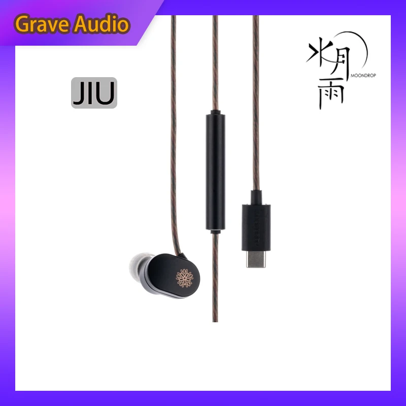 Moondrop JIU Earphone Dynamic Driver IEMs MEMS 10mm Microphone USB-C Port in-Ear Earphones