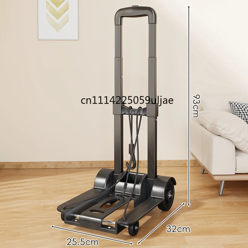 Portable Foldable Sturdy Hand Truck Heavy Duty Luggage Cart Trolley for Home Grocery Shopping Moving Delivery Goods Daily Use