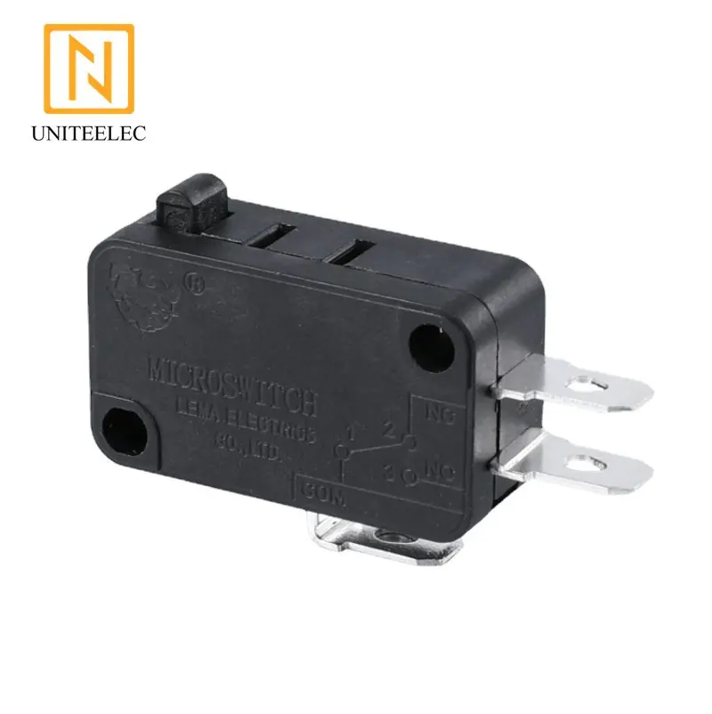 Uniteelec 5Pcs/10Pcs/Lot Lema KW7-0 3A Door Subminiature RO System Push Button Water Heater Black Limit Micro Switch