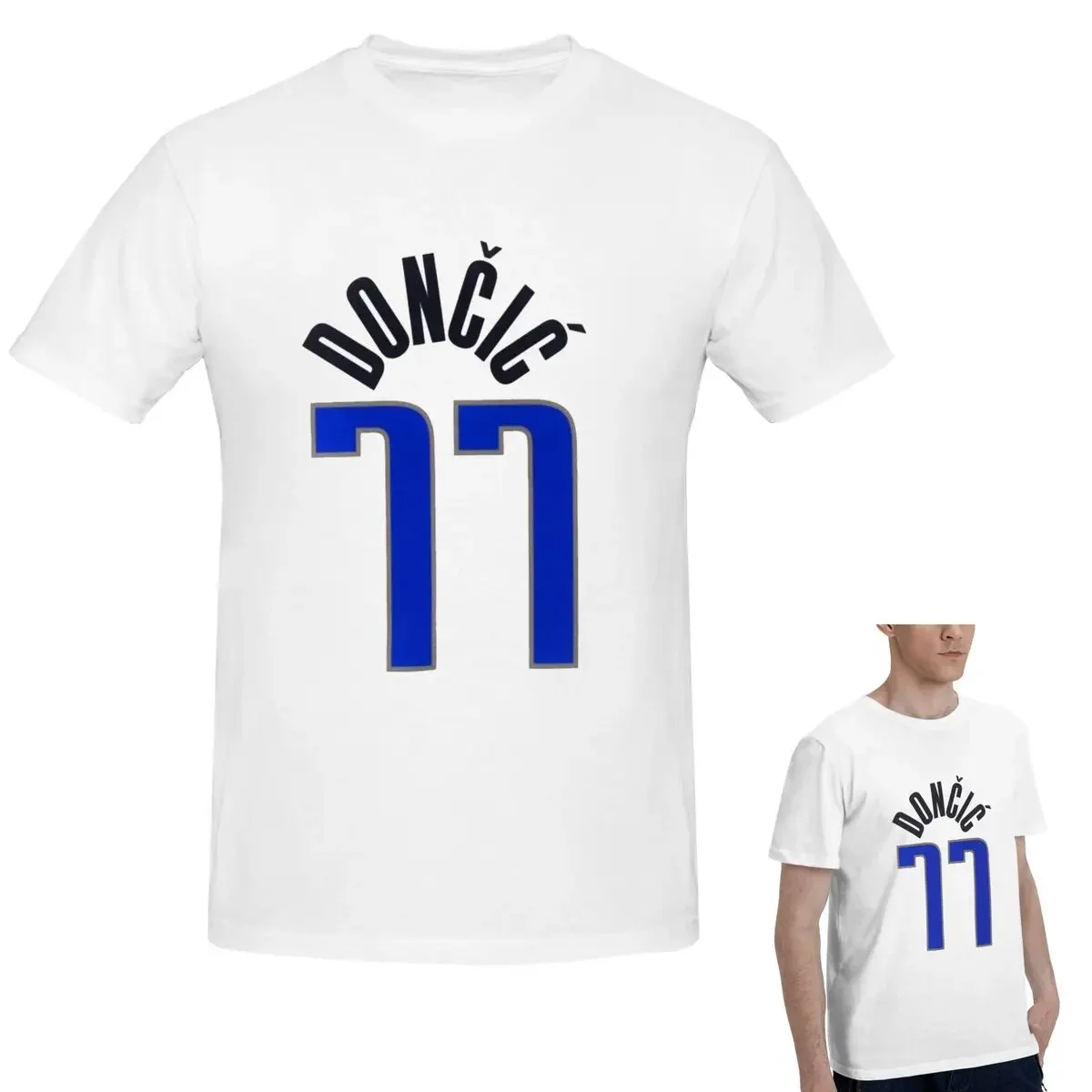 100% Cotton Luka Doncic T-Shirt Men's Funny Oversized T Shirt Men Round Neck Summer Shirts Tops S-6XL