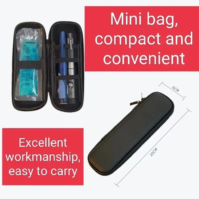 Diabetic People Portable Insulin Refrigerator Box Travel Outdoor Small Refrigerated Drug Insulation Bag Lilly Huma Lancing Pen^