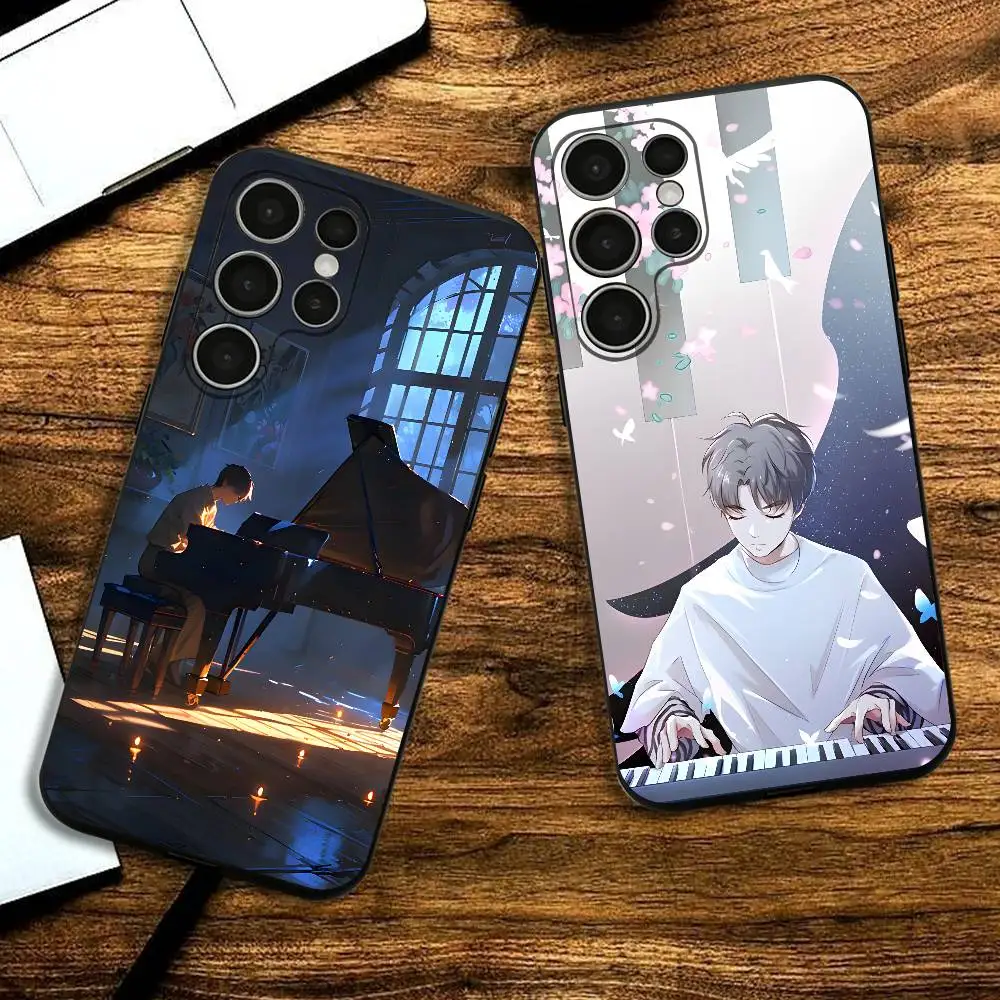 

Piano Dream Phone Case For Samsung S24 25 23 22 21 20 Plus Ultra 5G Lite Shockproof Cover