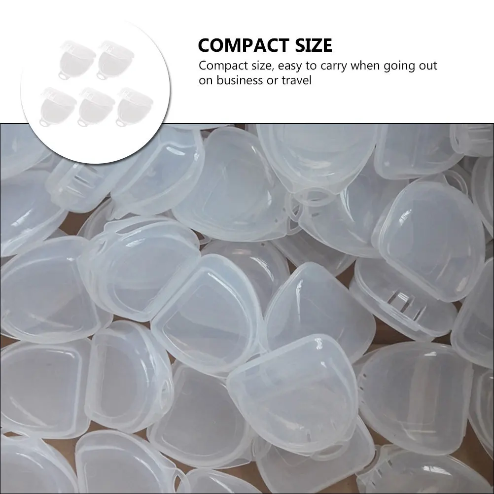 

5Pcs Sports Boxing Mouthguard Storage Boxes Small Compact Tooth Holder Cases Denture Storage Containers Scratch Proof