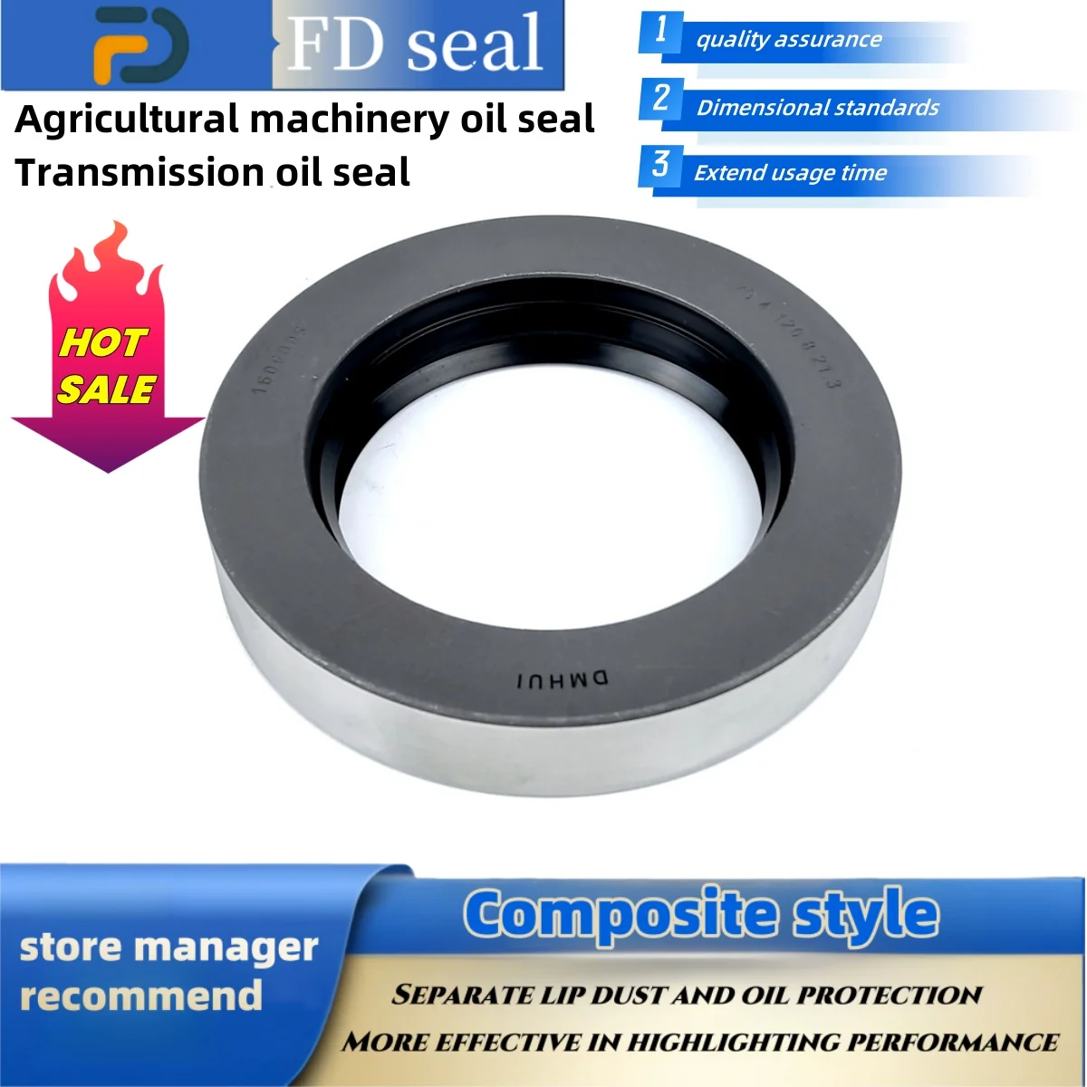 

Agricultural Machinery Shaft Seal 47.63*81.12*17.8mm NBR+AU Tractor Seal COMBI Hydraulic Pump Accessories ISO9001 2008