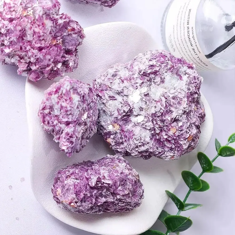 

Natural Purple Mica Raw Stone Irregular Cluster Lepidolite Crystal Quartz Energy Healing Mineral Specimen Decoration