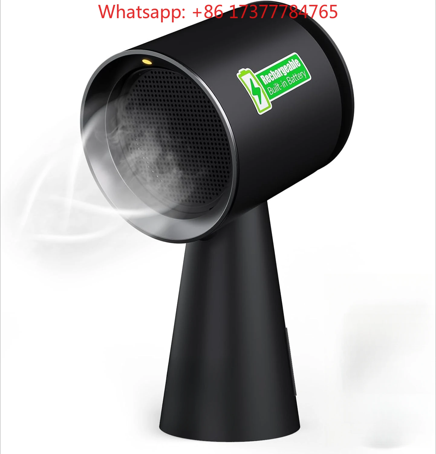 Portable Black Range Hood, USB Rechargeable Kitchen