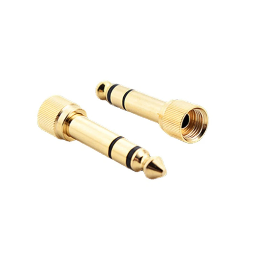 1000 stücke 6,35mm Stecker auf 3,5mm Buchse Stereo Audio Kopfhörer Schraube Stecker Adapter