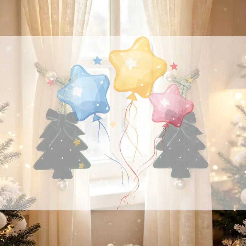 1/2 Pcs Ties For Christmas Tree Curtain Tiebacks Suitable For Securing Curtains Christmas Curtain Decorations