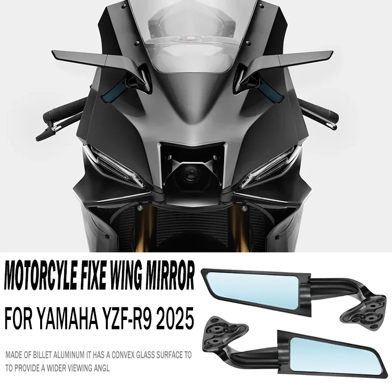 CNC Aluminum Accessories For Yamaha R9 YZFR9 YZF R9 Mirrors Stealth Mirrors Sports Winglets Mirror Kit YZF-9 Rearview Mirrors