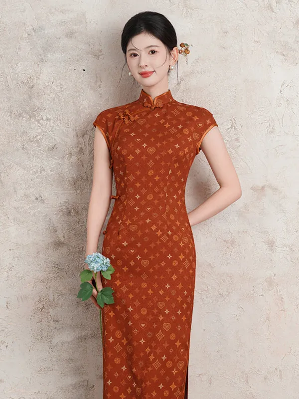 

Элегантное облегающее женское платье для повседневной носки, летнее, дышащее, с коротким рукавом, в стиле Республики Китай.