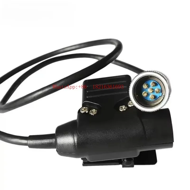 New Arrival U94 PTT 6-pin PTT Black Head For AN/PRC-152 PRC-148 Radio
