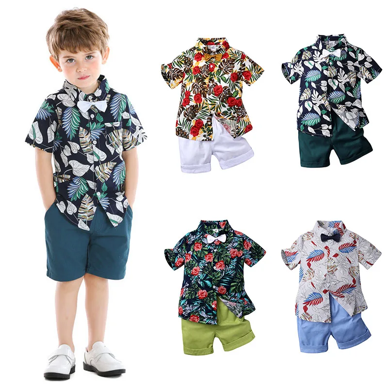 

Fashion Kids Boy Clothes Set 2 Pcs Summer Short Sleeve Stylish Baby Boys Clothing T-shirt Pants