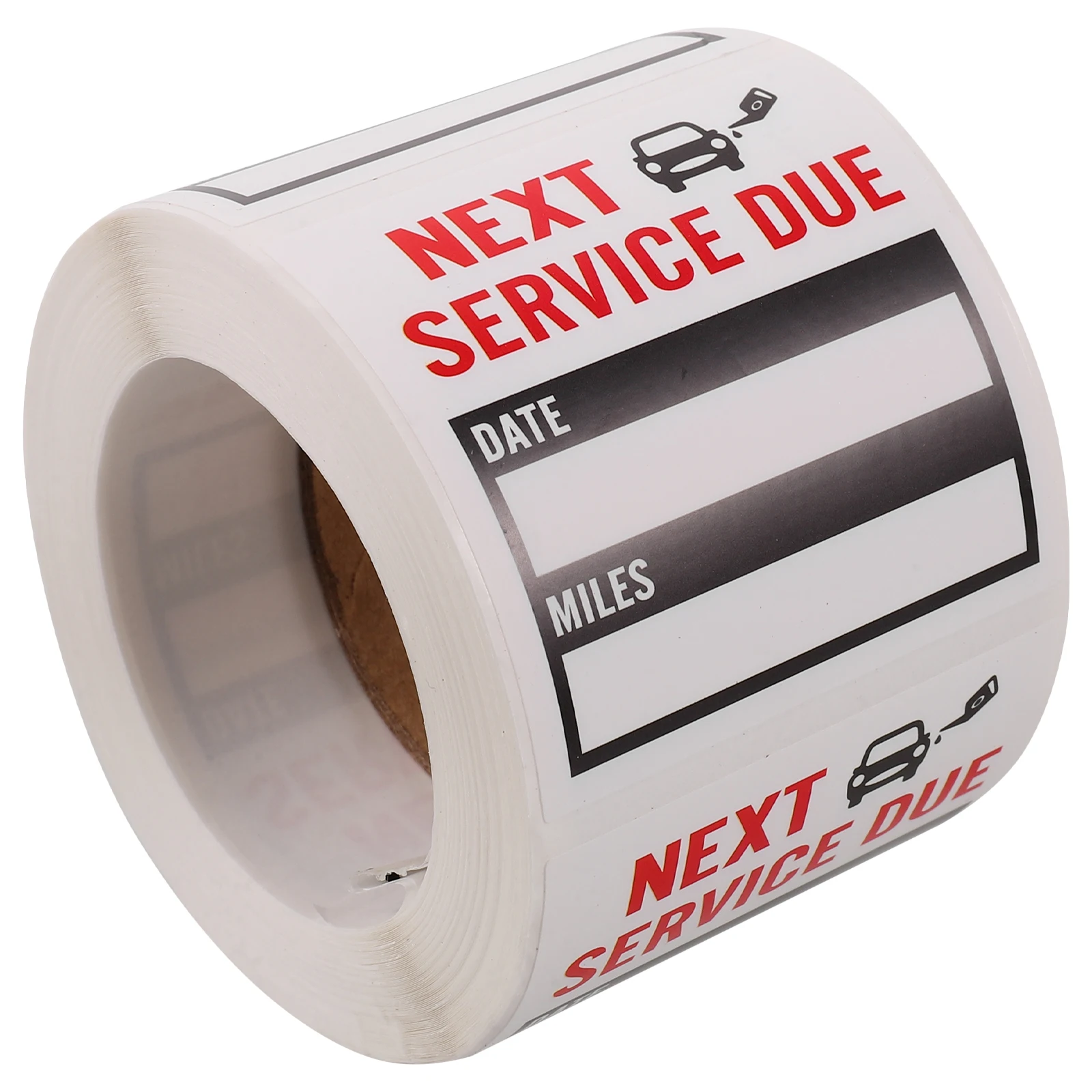 

1Roll Service Due Sticker Square Practical Design Car Repair Oil Change Service Reminders