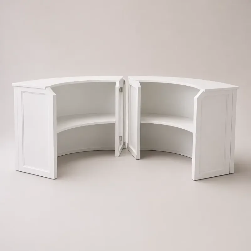 Modular Folding Assembly Portable Solid Wood Multi-Functional Bar Counter Table for Event Party Venue Home Bar Farmhouse