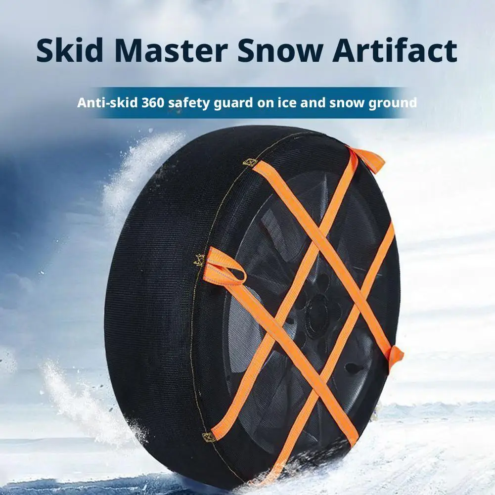 

Car Wheel Chain For Winter, Anti-Skid Emergency Tire Chains Snow Socks Aid Easy Assembly Universal Car Accessories For Snow A3L1