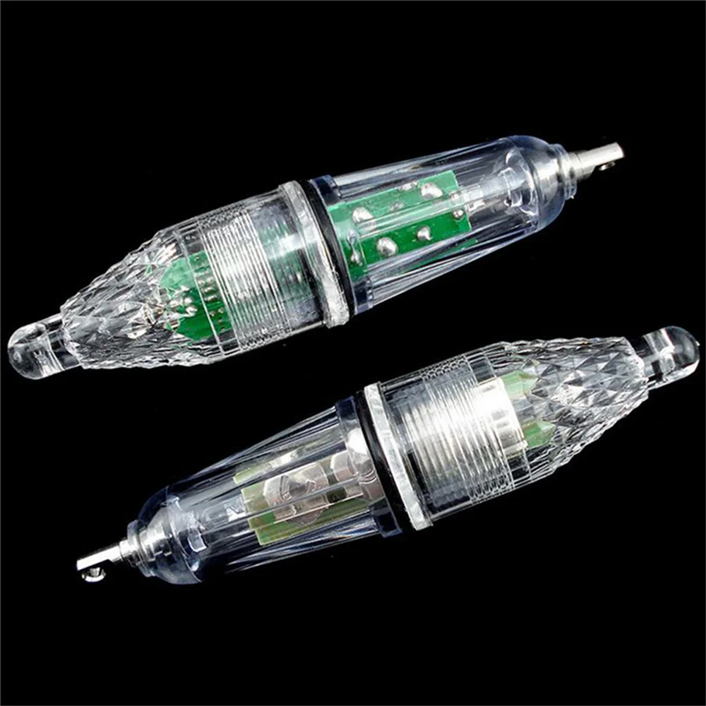 10Pcs/lot 12cm Deep Drop Underwater Fish Attracting Lure LED Fishing Flash Light Bait