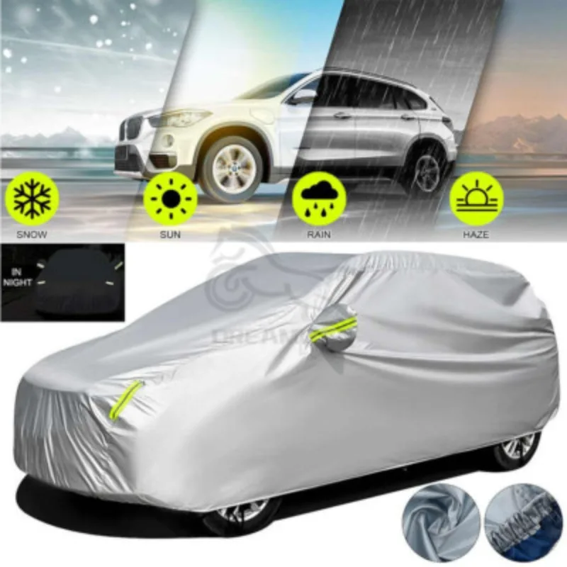

Car Cover Dustproof Protection Coveres Full Exterior Snow Cover Outdoor Protection Sunshade Universal for Hatchback Sedan SUV
