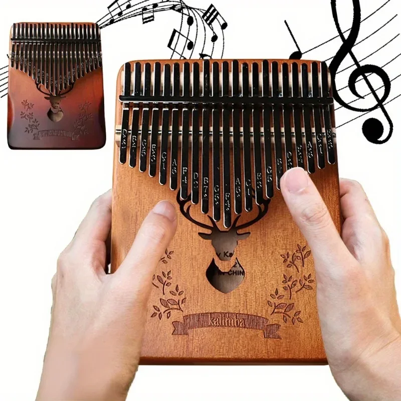 21 Keys Portable Mbira Finger Piano Include Instruction Carrying Bag Tune Hammer Gifts for Boy,girl and Adults Beginners