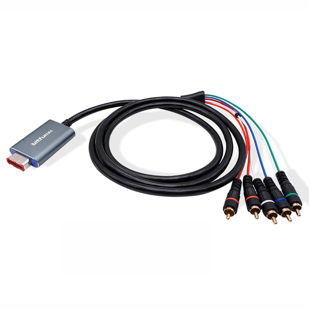 

Компонентный кабель Bitfunx Component Video 5RCA YPbPr для Nintendo GameCube NGC, цифровой AV-выход, высококачественное изображение