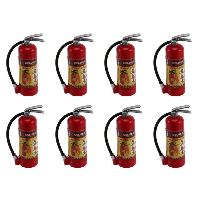 ABUM-8X RC Decoration Metal Mini Fire Extinguisher For 1/10 RC Crawler Axial SCX10 90046 Traxxas TRX4 Tamiya D90,Red
