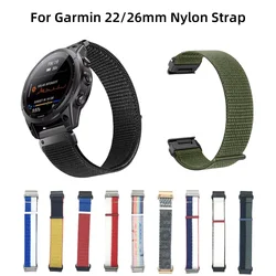 for Garmin Fenix 6X 6s Pro braided nylons Strap/Fenix 7/D2 instinct For Garmin 20/22/26mm Quick Release Nylon Replacement Strap.