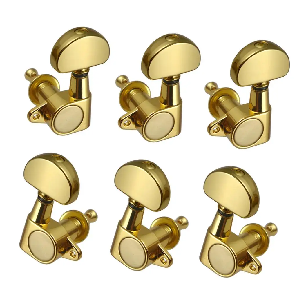 3R3L Guitar Closed String Button Tuning Pegs Key Tuners Semicircle Handle