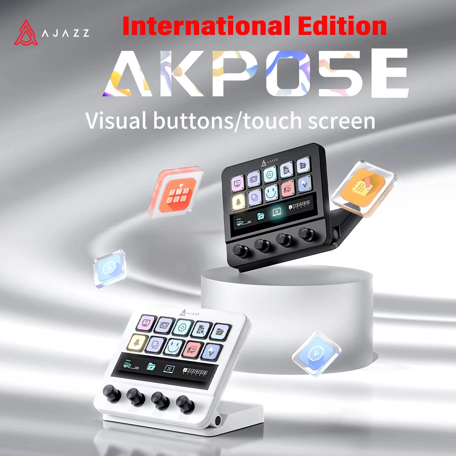 AJAZZ AKP05E ストリーミングメディアコントローラー Ajazz AKP05E メカニカルマクロキーボード 多機能デスクトップUSBミニ