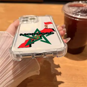 Průhledný kryt na telefon s vlajkou Maroka pro iPhone 17 16 14 15 11 12 13 Pro Max 16E 15 16 Plus 17 Air Soft nárazuvzdorný kryt 8 nejlepší prodej Pouzdro na iPhone Maroko - №5