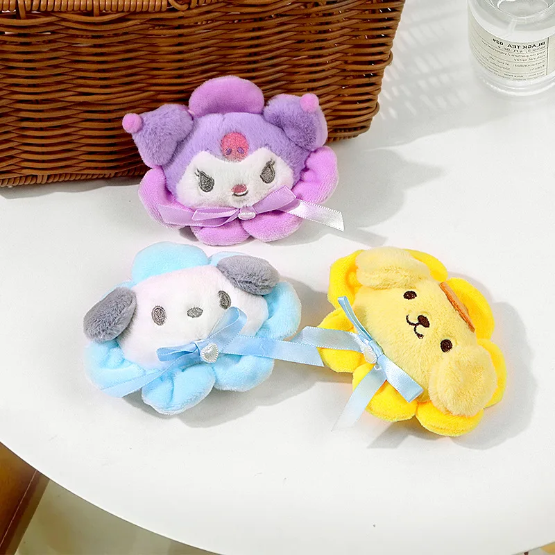 Anime Sanrio portachiavi Kawaii Kuromi Melody peluche ciondolo Cartoon Sunflower Series Cotton Sanrio portachiavi ciondolo per bambino ragazza