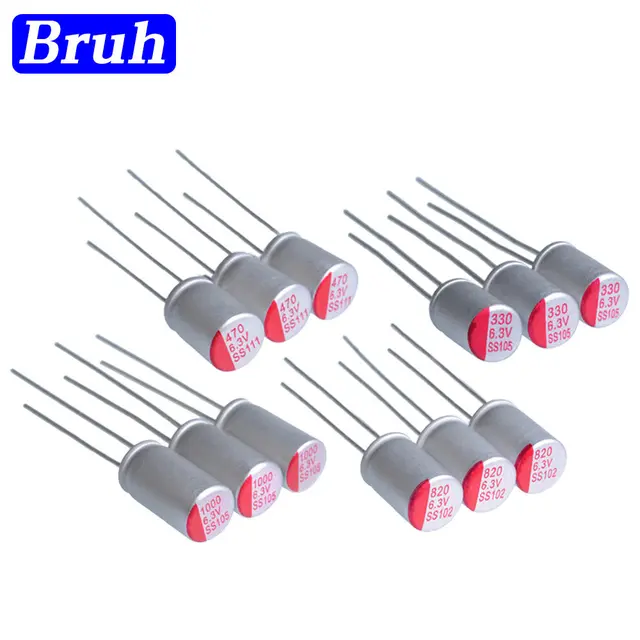 10 szt. Nowy DIP stały kondensator elektrolityczny Super Low ESR 6.3V 10V 16V 100UF 150 220 270 330 470 560 680 820 1000UF 1200 1500UF