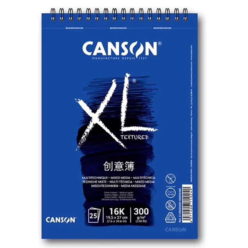 CANSON XL Drawing Book for Sketching Watercolor Pastel Sketchbooks School Drawing Paper Art Supplies for Artist 300g Paper