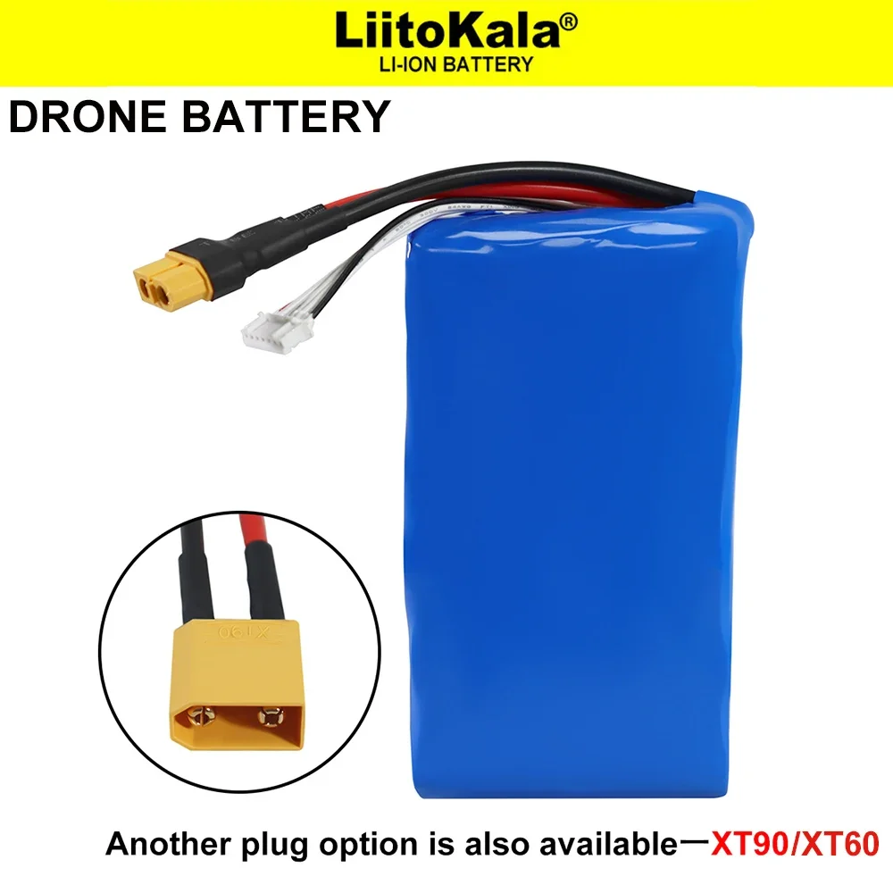 LiitoKala 22.2v/25.2v/18v 8000mAh 10c High-rate Drone Lithium Battery pack XT60/XT90/T plug Can be Customized