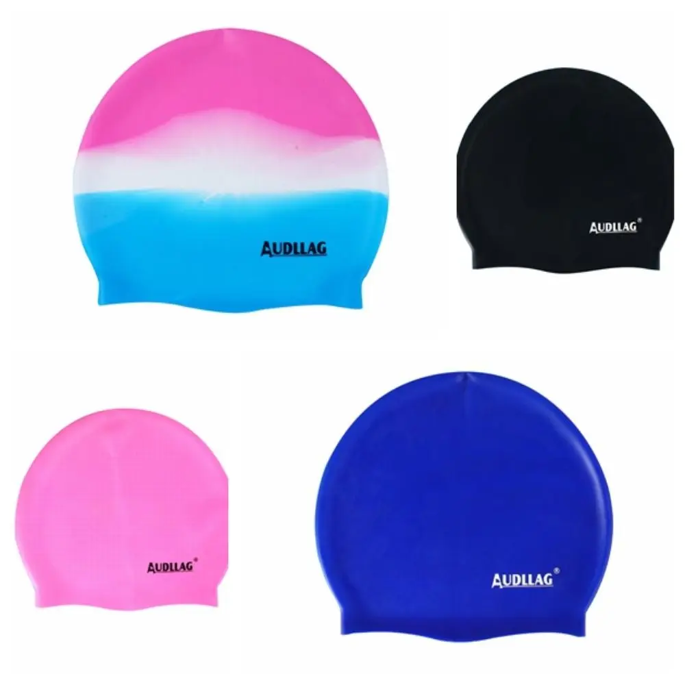 Long Hair Ear Protection Swimming Cap Tear-resistant Lightweight Silicone Swimming Hat Waterproof Elastic Swimming Hat