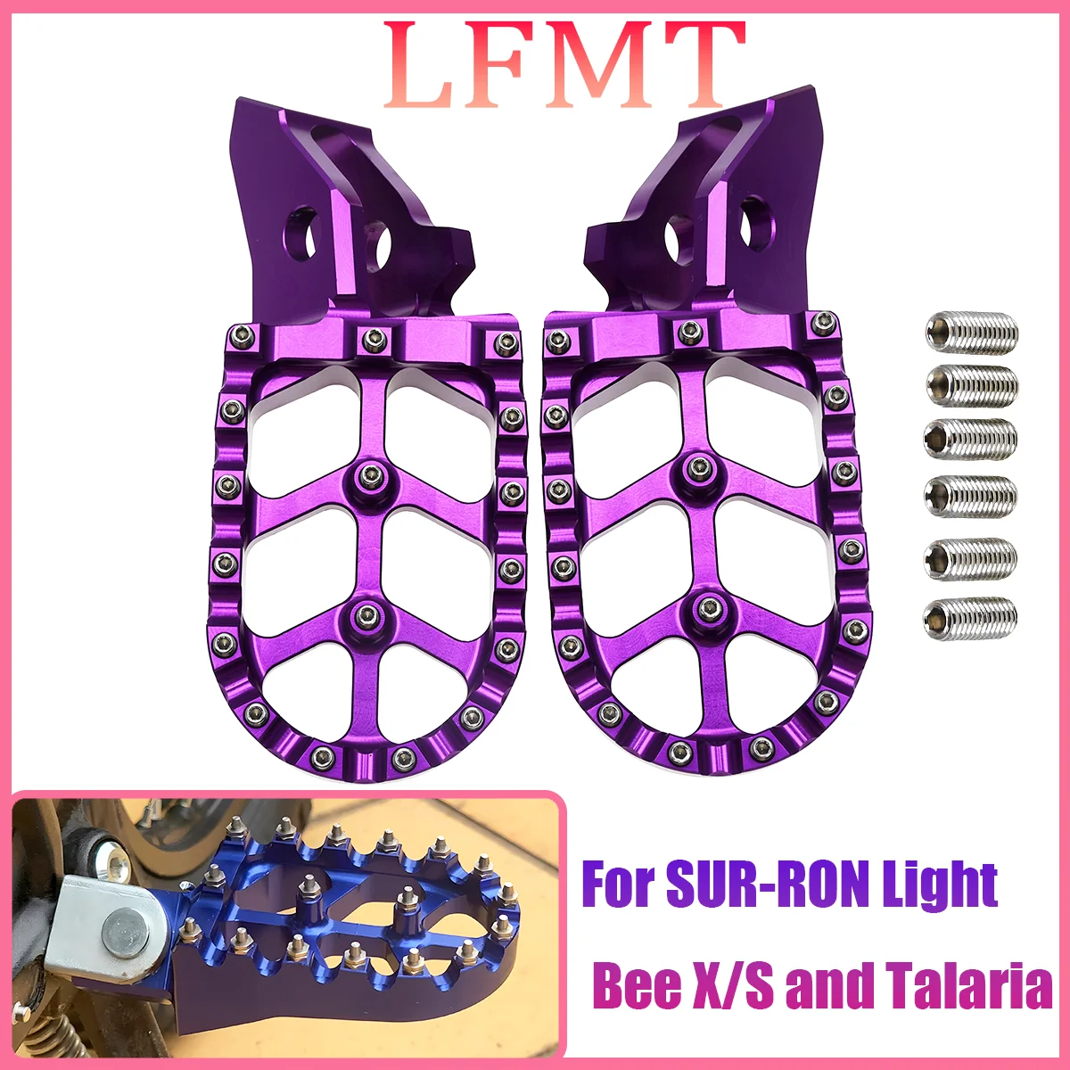 

Motocross parts For Ultrabee Surron Sur-Ron Ultra Bee Dirt Bike Footpegs Foot Pegs Rests Pedals Off-Road Electric Vehicle Enduro
