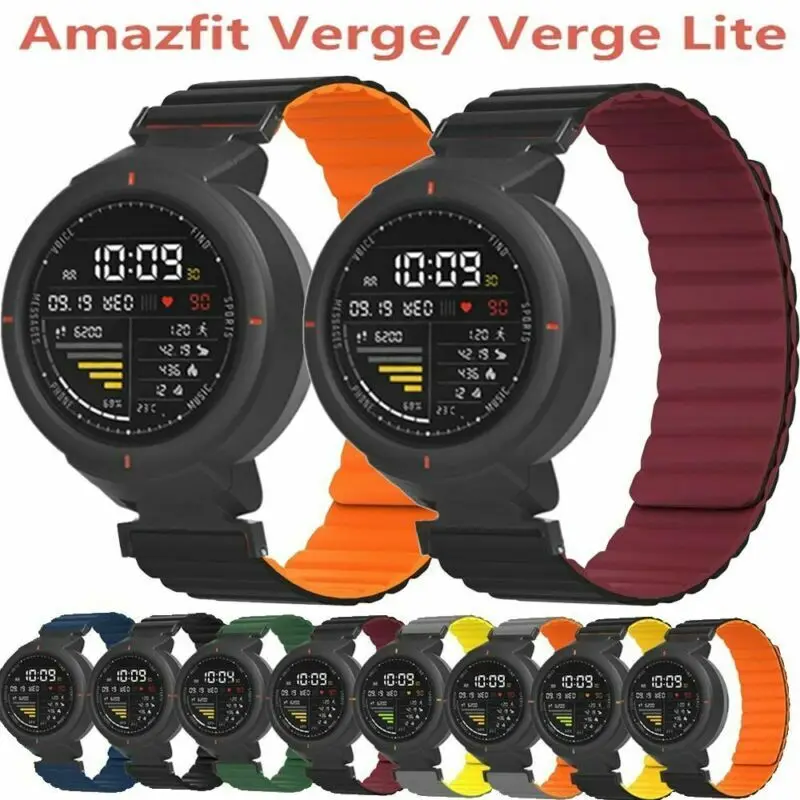 Silicone Magnetic Loop Strap For Amazfit Verge Lite Smart Watch Band Replaceable Bracelet For Xiaomi Amazfit Verge 3 Correa Belt