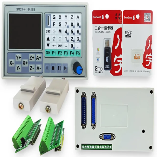 

SMC4-4-16A16B CNC Engraving Machine 4-Axis Off-Line Controller Step Servo 4-Axis Linkage Product Category CNC Controller