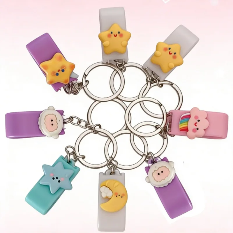 

Милый мультяшный мини-степлер 10 # Портативный степлер для переплета в виде брелока для студенческого офиса