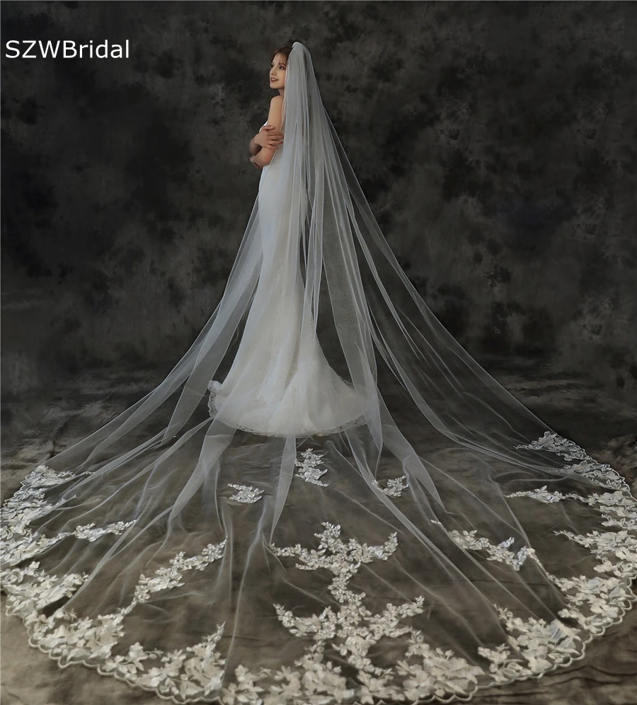 New Arrival White Ivory One Layers Bridal veil 2025 Wedding veils Welon voile mariage velos de novia Bride Mariage schleier