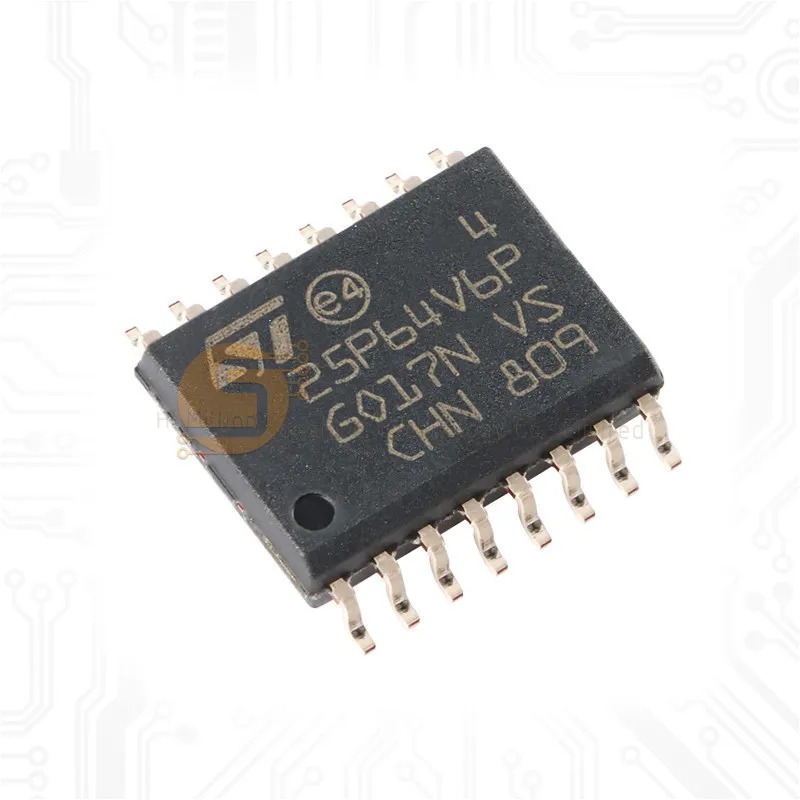 M25P64-VMF6TP Serial Flash Memory Chip 64Mb M25P64 SOIC-16 SPI Interface IC For Embedded Industrial