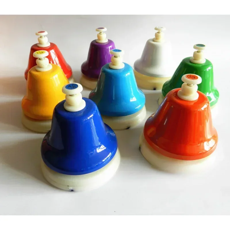 Orff Musical Instrument Set Colorful 8-Note Hand Bell Children\'s Music Toy Baby Early Education Beautiful Christmas Gift