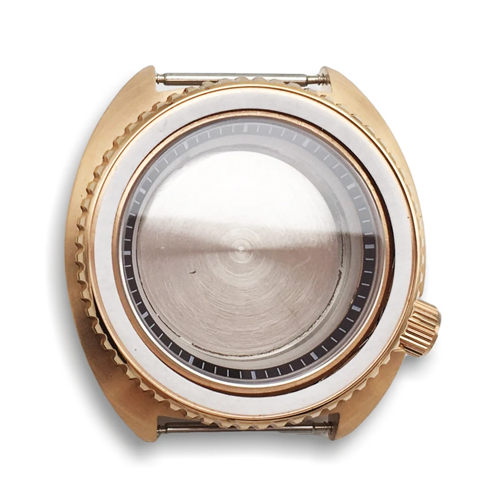 45mm Men's Steel Watch Case Sapphire Crystal For Mod Turtle Abalone NH35 NH36 NH38/34 Movement 50M Waterproof